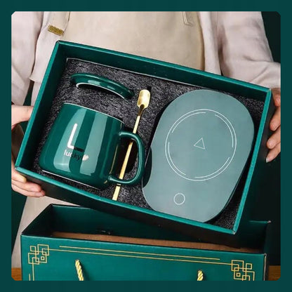 Podgrzewacz do Kubka z Ceramicznym Kubkiem - Zestaw Biurkowy