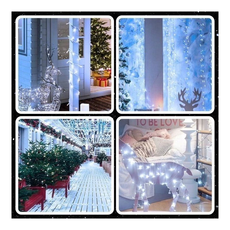 LAMPKI CHOINKOWE ŚWIĄTECZNE 300 LED 21,7M ZEWNĘTRZNE WEWNĘTRZNE BIAŁE ZIMNE ŚWIATŁA NA CHOINKĘ OŚWIETLENIE DEKORACYJNE LED Z PROGRAMATOREM I TRANSFORMATOREM 8 TRYBÓW ŚWIECENIA KOMBINACJA FALOWANIE MIGOTANIE ŚWIATŁO STAŁE MOŻLIWOŚĆ ŁĄCZENIA ZESTAWÓW ENERG
